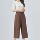 Brown Wide Leg Linen Pants 4157