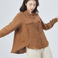 Brown Long Sleeve Linen Shirt 4159