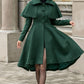 Women Green Winter Wool Coat 3143#