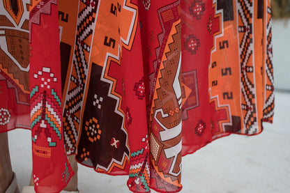 Boho and Hippie Long Summer Chiffon Skirt 291801