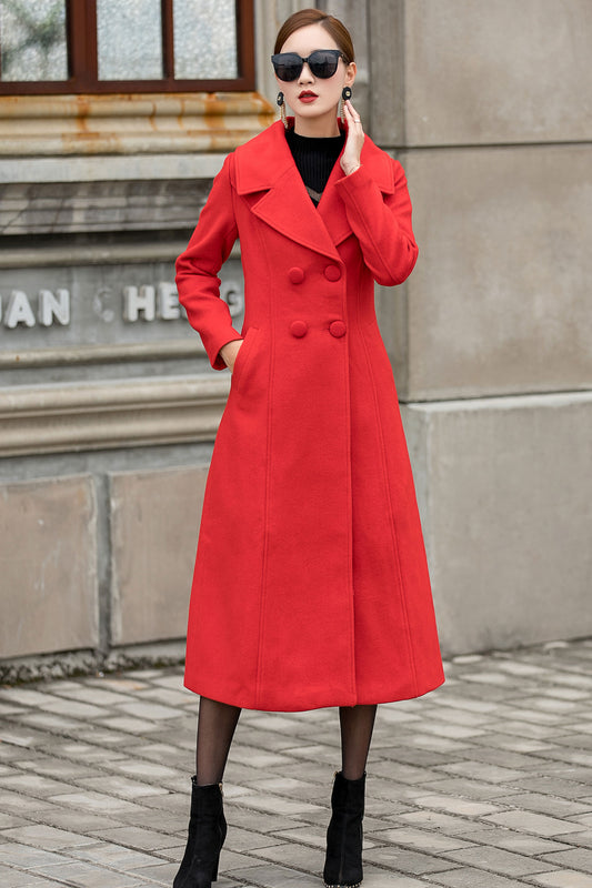 Fit and Flare Wool Coat  3145