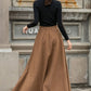 Brown Maxi Wool Skirt Women 3149