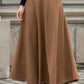 Brown Maxi Wool Skirt Women 3149