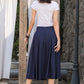 Vintage Inspired Swing Linen Skirt 2877