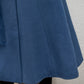 Blue Single-breasted Maxi Wool Coat Women 2841