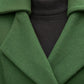 Vintage Inspired Winter Maxi Wool Coat in Green 2842