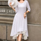 High Low White Linen Dress 2850
