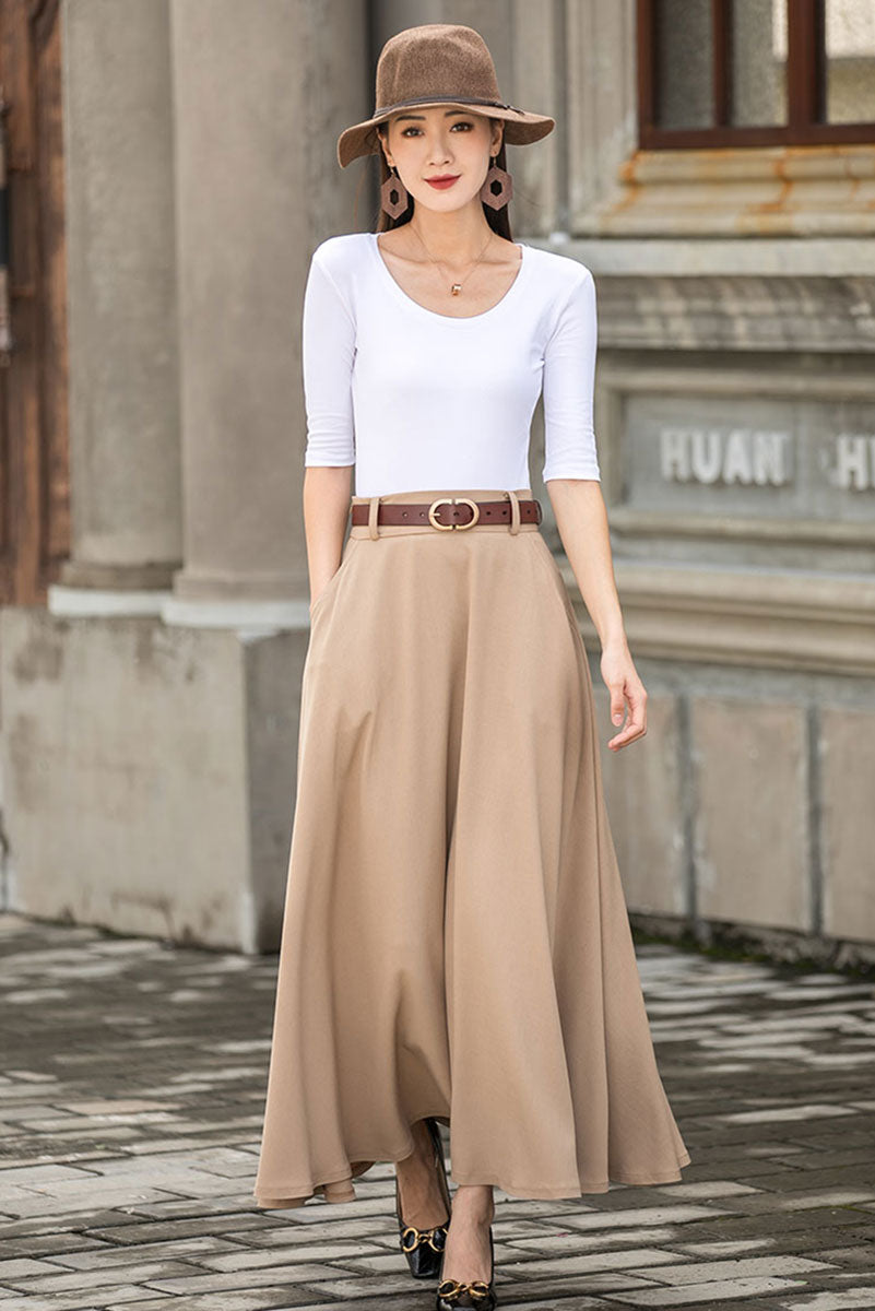 Tan skirt cheap 50s