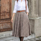 Autumn Winter Midi Swing Wool Skirt 3856
