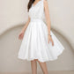 Sleeveless White beach Chiffon Dress 2909