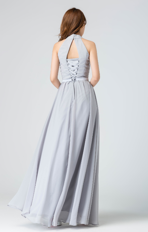 Gray chiffon prom dress, summer bridesmaid dress, sleeveless maxi dres Xiaolizi Gray chiffon prom dress, summer bridesmaid dress, sleeveless maxi dres Xiaolizi