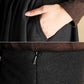 Black wool pleated midi skirt for women 0442#