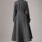 vintage inspired swing maxi dress coat with layered hem line 0761#