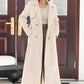 Women Long Beige Wool Coat 4019
