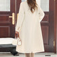 White Warm Winter Wool Coat 4020