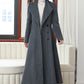 Dark Grey A-Line Wool Coat 4027
