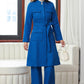 Blue Casual Elegant Two Piece Wool Suit 4028