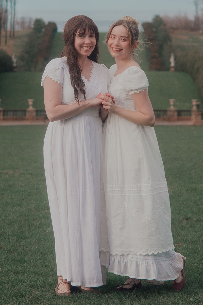 White Women Wedding Summer Linen Dress 3705