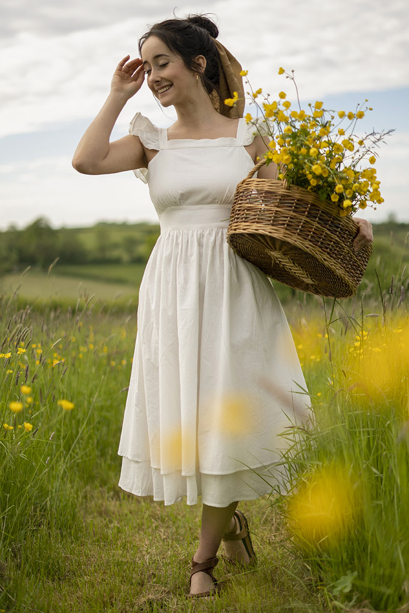 cotton maxi white dress White Linen Cotton Maxi Dress - Backless & Belted