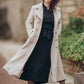 Vintage inspired Beige Long wool coat 3183