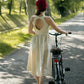 Women Summer Sleeveless White Midi Dress 3812