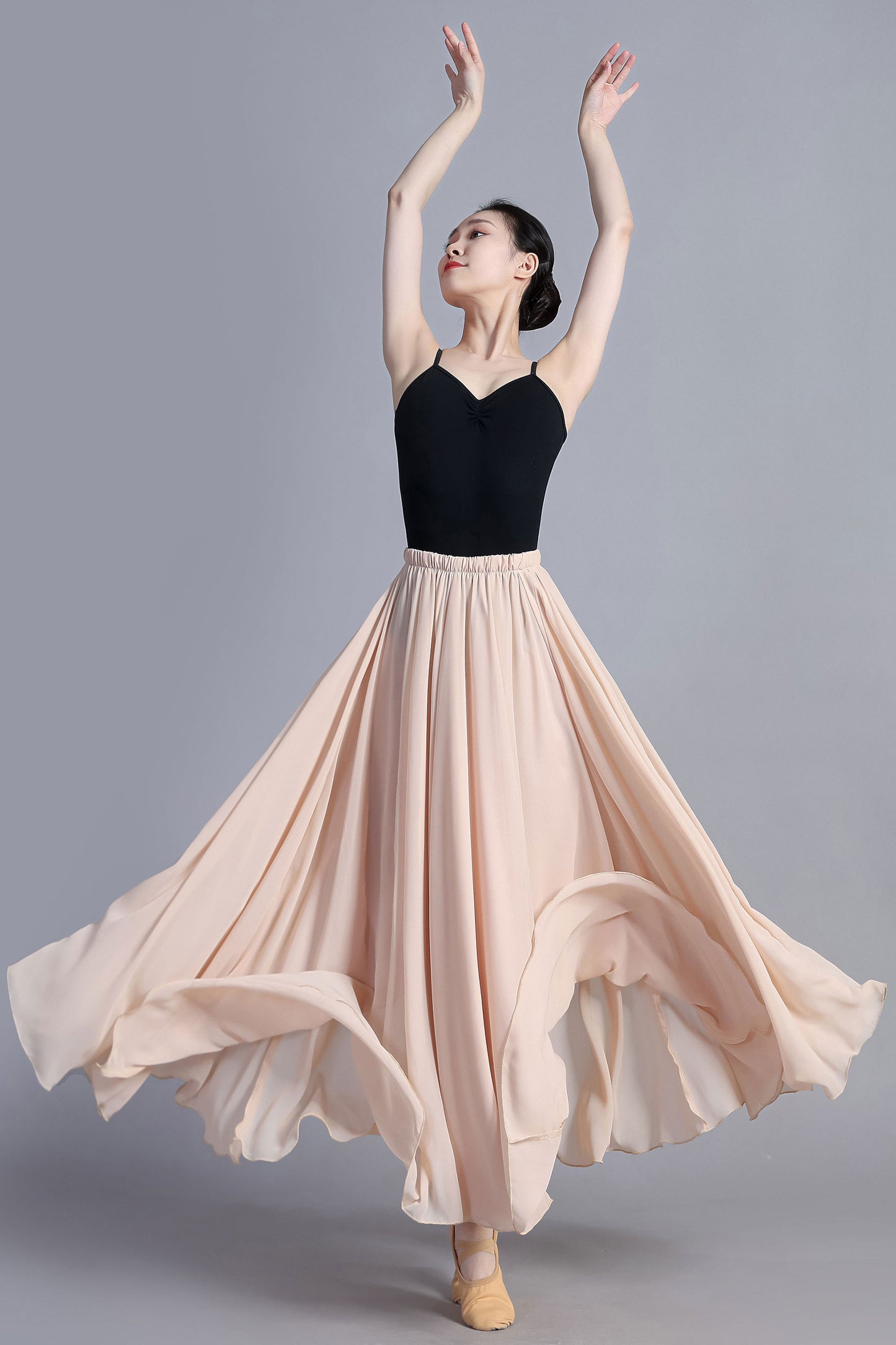 Chiffon maxi elegant swing dance Skirt 3387#