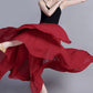 Summer dance skirt, bohemian Chiffon skirt, Plus size skirt 3388