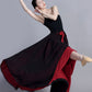 Black Long dance Chiffon Pleated Skirt 3390#