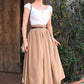 Vintage Inspired Pleated Maxi Skirt 3416