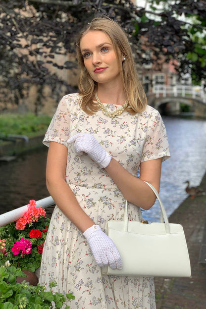 Floral Chiffon Dress - Fitted Waist, Summer Elegance 3739
