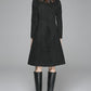 Black Winter Wool Coat 1370#