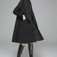 Black Wool Classic Coat Winter Wool Coat 1372#