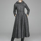 women's hooded wool swing coat jacket for winter 1374#