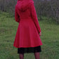 Red swing hooded princess coat 3226