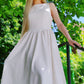 White Summer Sleeveless Midi Dress 3780