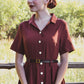 50s Swing Linen Vintage Inspired Midi Dress 3049#