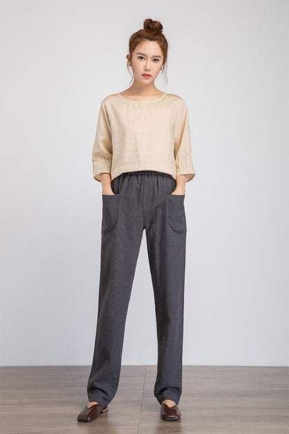 Loose linen pants