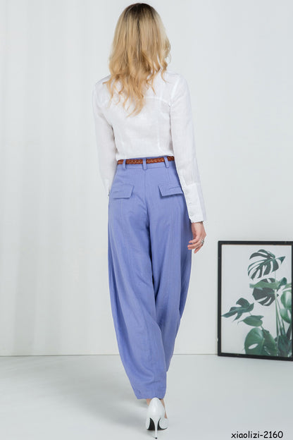 Womens Casual summer linen slacks 5913