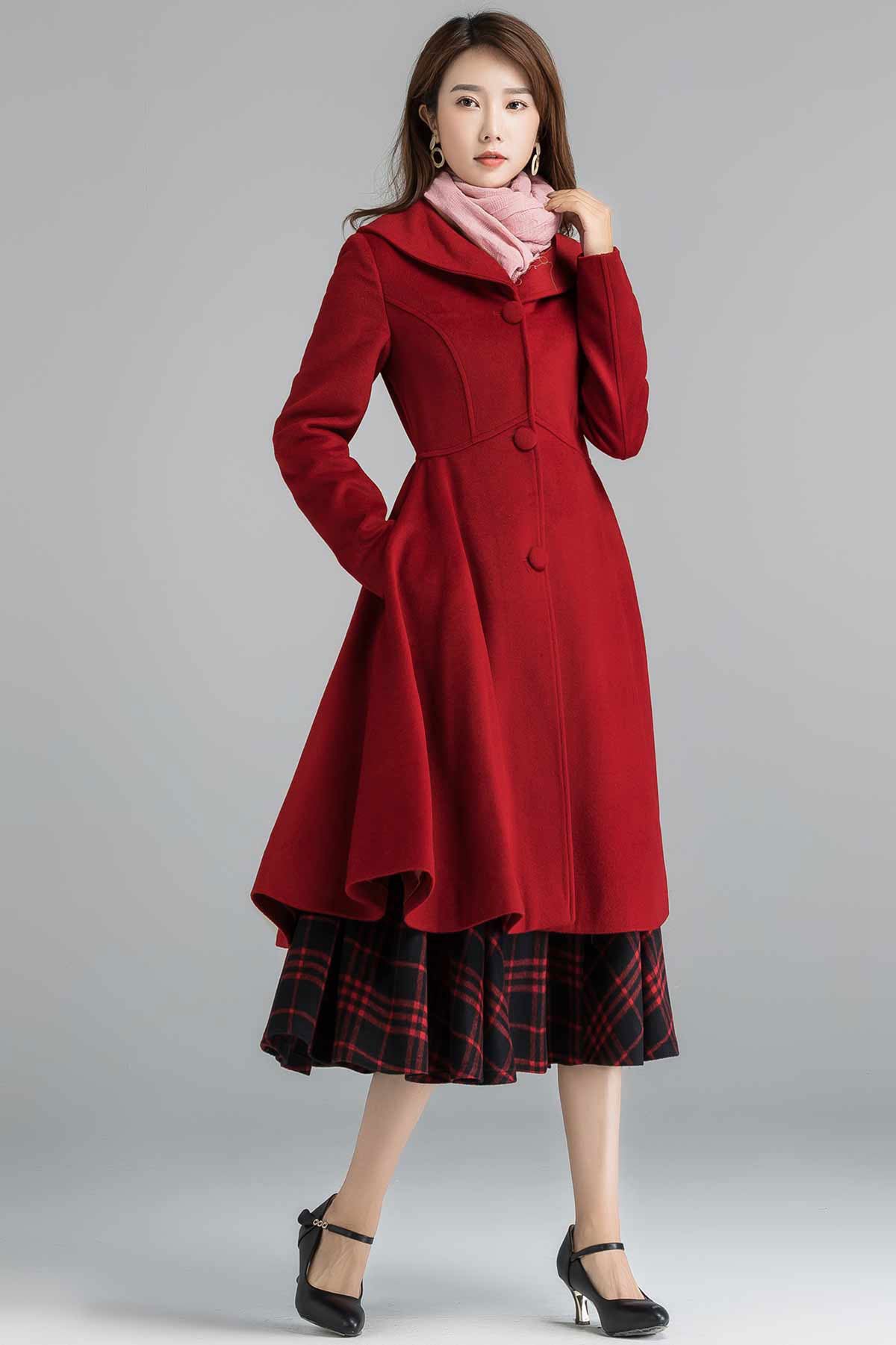 Red Princess Wool Coat 2400