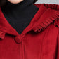 Vintage inspired Wool Swing Hooded Coat 2484#