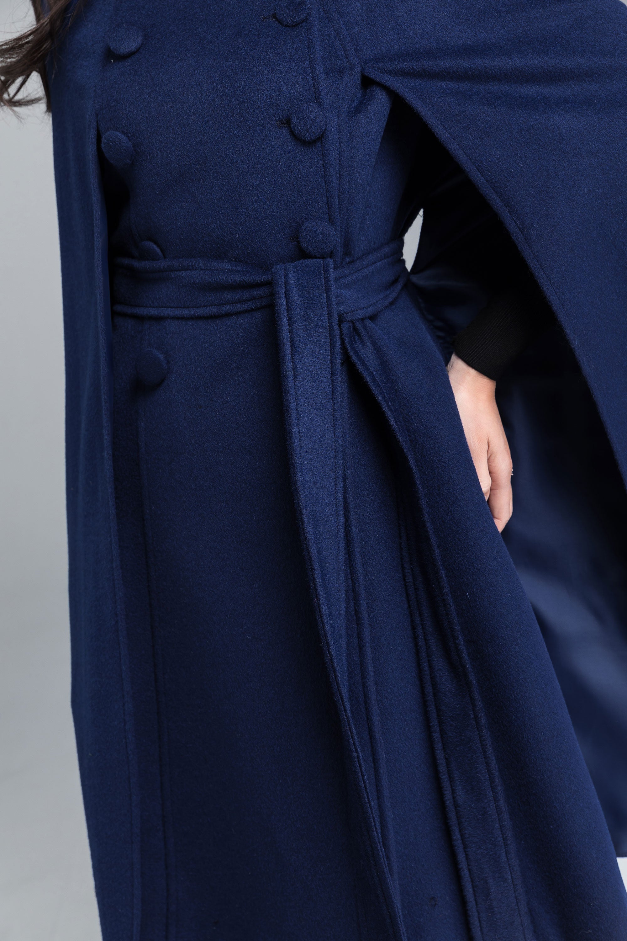 Blue wool sale cape