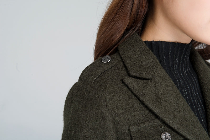 Army green coat outlet womens