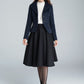 Wool short coat for women with single-breasted and two pocket 1634