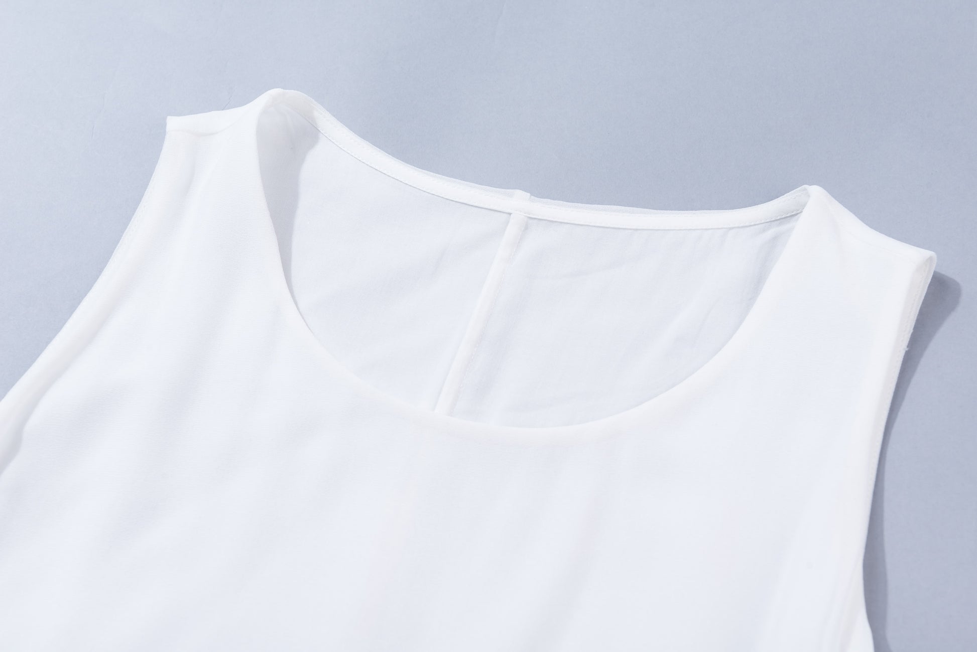 White Sleeveless Chiffon Dress 1919 Xiaolizi White Sleeveless Chiffon Dress 1919 Xiaolizi