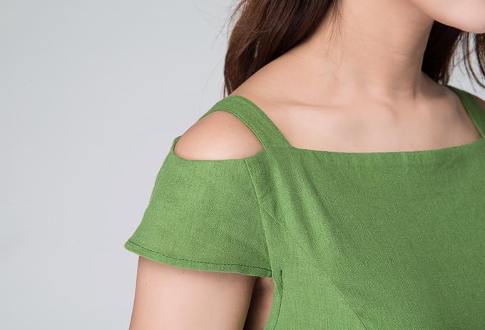 off shoulder dress, Green dress, full length dress 1531# Xiaolizi off shoulder dress, Green dress, full length dress 1531# Xiaolizi