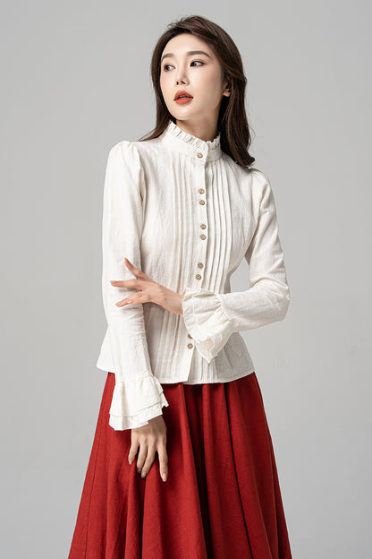 Women's Custom Linen Blouse 4184