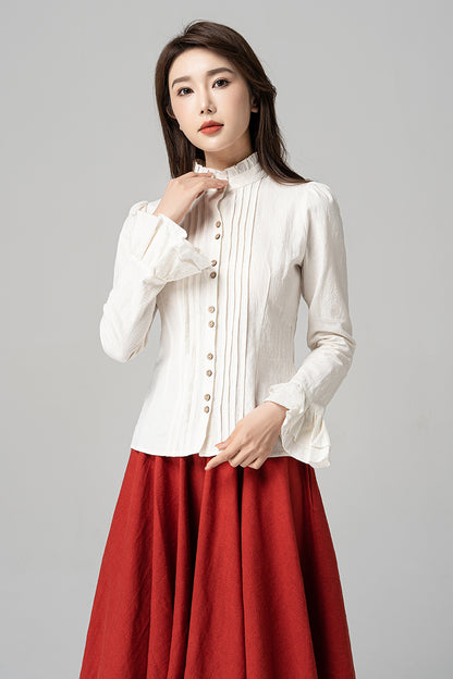Women's Custom Linen Blouse 4184