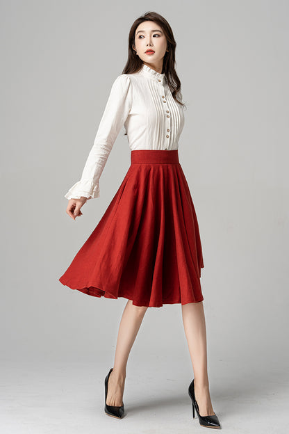 Women's Custom Linen Blouse 4184