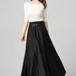 Black Long Swing Maxi Skirt 4189