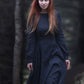 Women Vintage inspired Navy Medieval linen dress 3052
